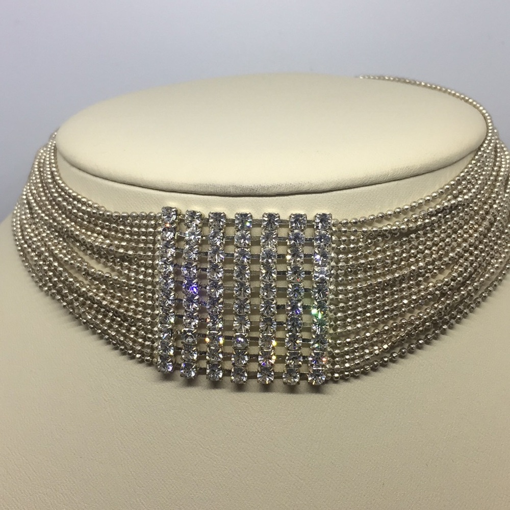Rhinestone choker